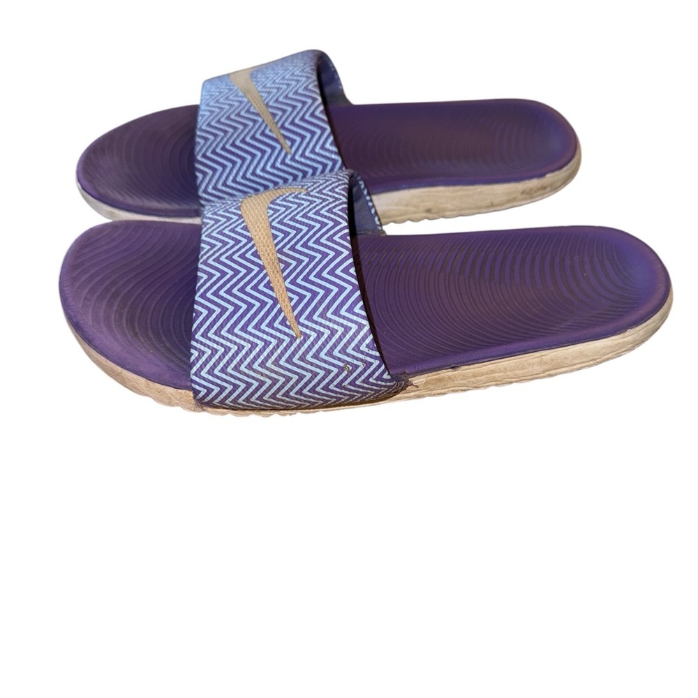 Nike Zigzag Purple and Blue Slides - Picture 5 of 5